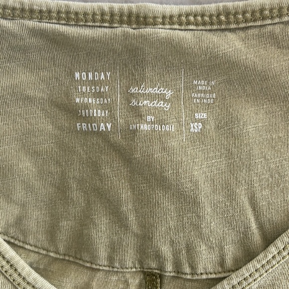 Anthropology V-Neck Long Sleeve Tee - Picture 3 of 5